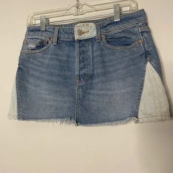 We The Free Light Blue Denim Skirt Size 26 - Picture 3 of 9